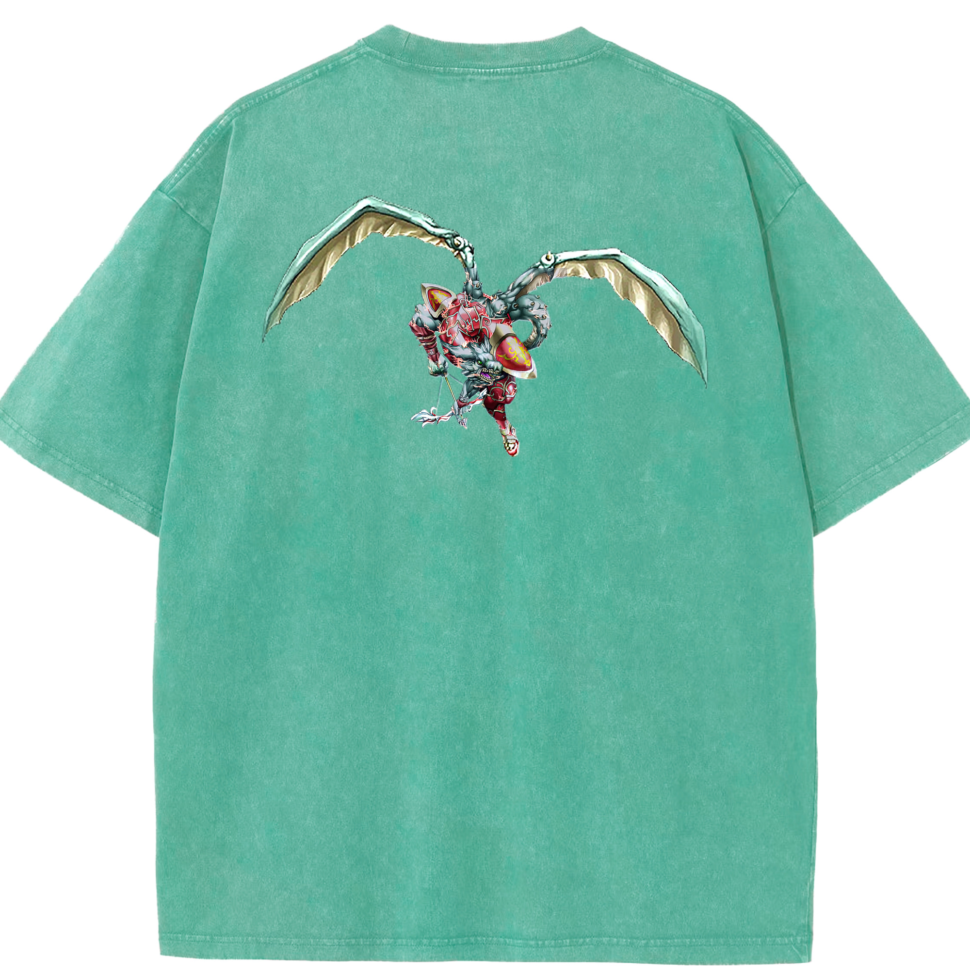 （画像用） 遊☆戯☆王 Yu-Gi-Oh! 綿100% ヴィンテージ風 半袖Tシャツ（背面プリント）